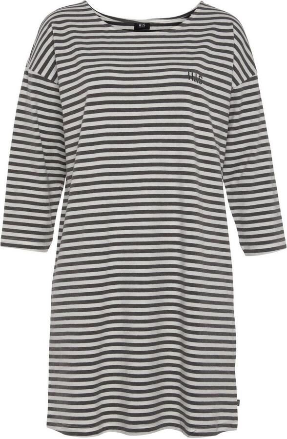 H.I.S Nachthemd met logoborduursel op borsthoogte - Foto 3