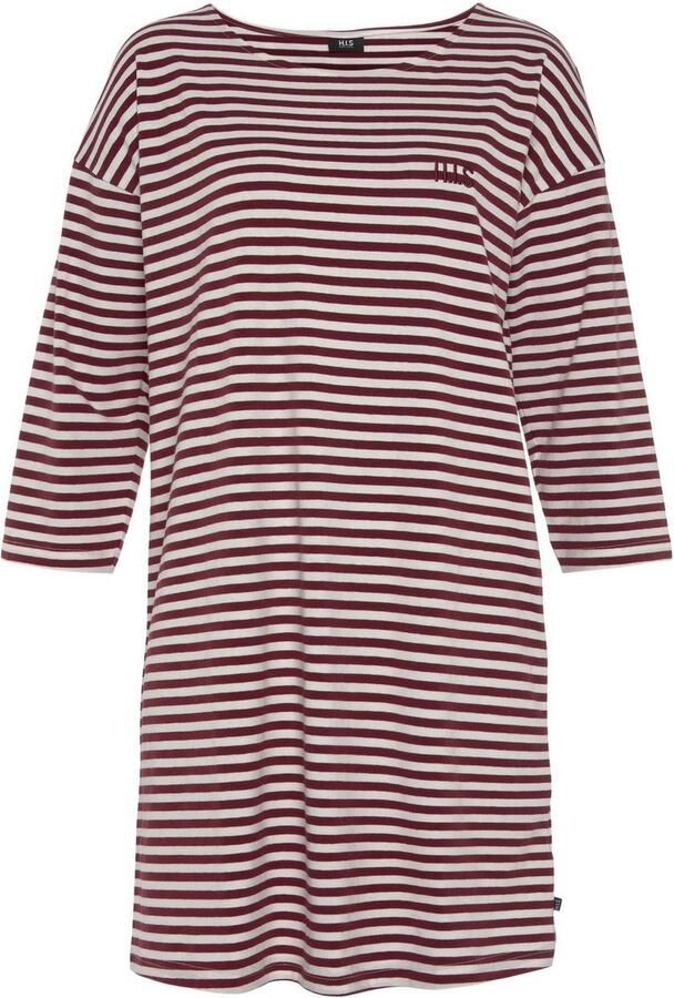 H.I.S Nachthemd met logoborduursel op borsthoogte - Foto 3