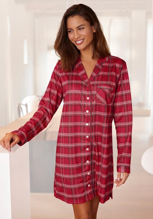 H.I.S Nachthemd van flanel met ruitdessin (1-delig) - Foto 5