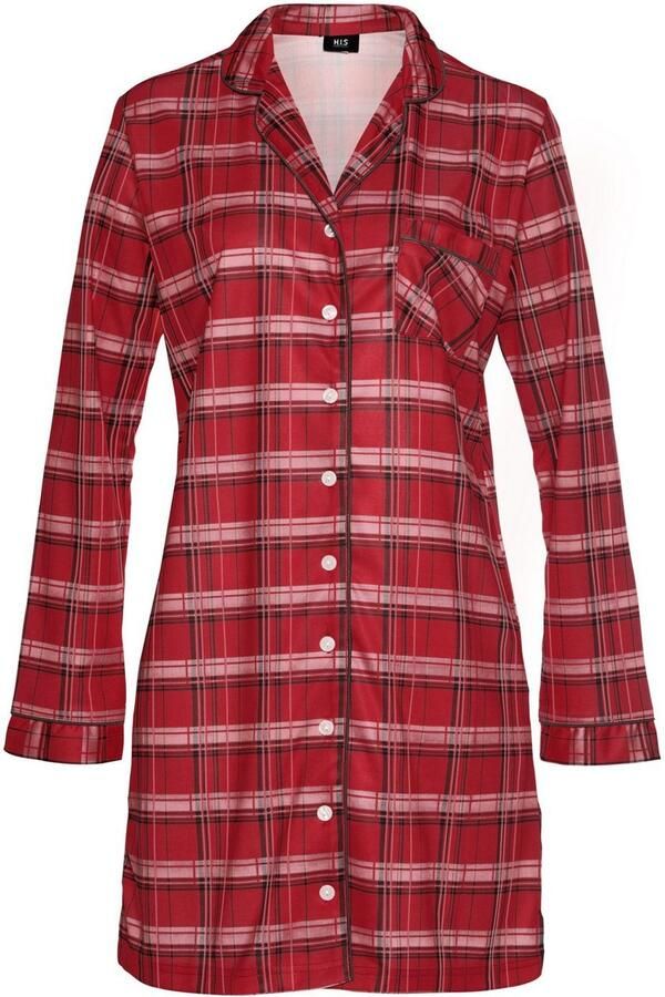 H.I.S Nachthemd van flanel met ruitdessin (1-delig) - Foto 3