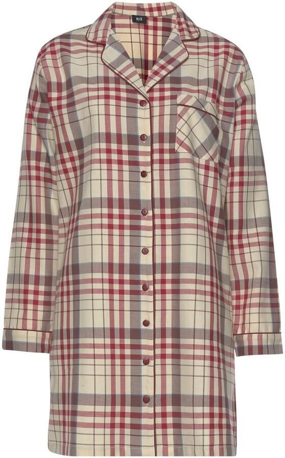 H.I.S Nachthemd van flanel met ruitdessin (1-delig) - Foto 4