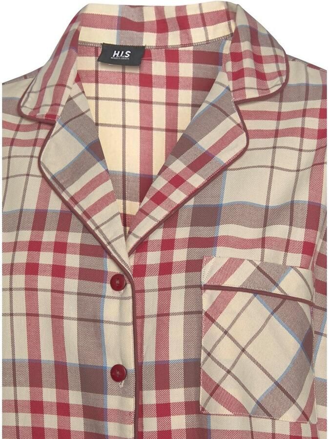 H.I.S Nachthemd van flanel met ruitdessin (1-delig)