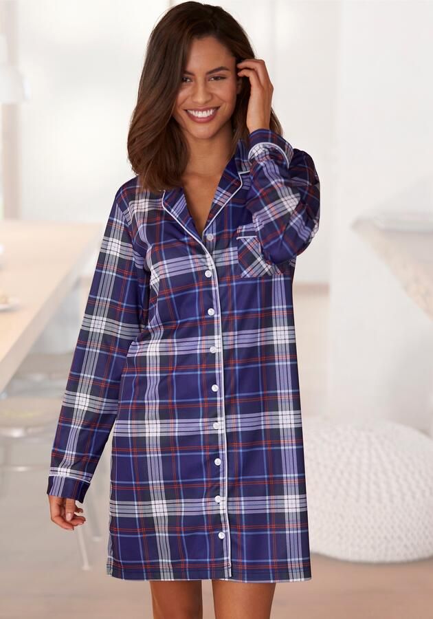 H.I.S Nachthemd van flanel met ruitdessin (1-delig) - Foto 2