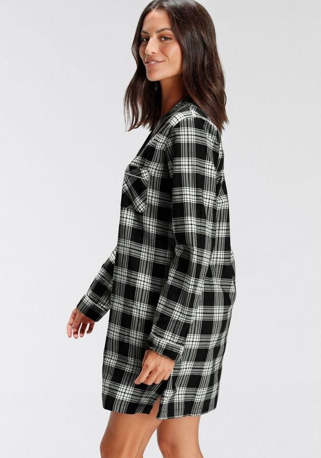 H.I.S Nachthemd van flanel met ruitdessin (1-delig) - Foto 4