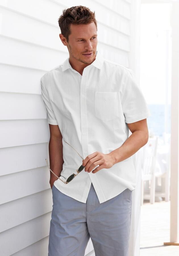 H.I.S Overhemd met korte mouwen met kent-kraag oxford-kwaliteit van 100% katoen - Foto 6