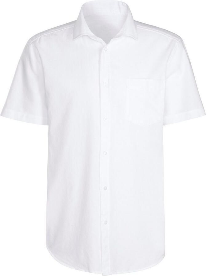 H.I.S Overhemd met korte mouwen met kent-kraag oxford-kwaliteit van 100% katoen