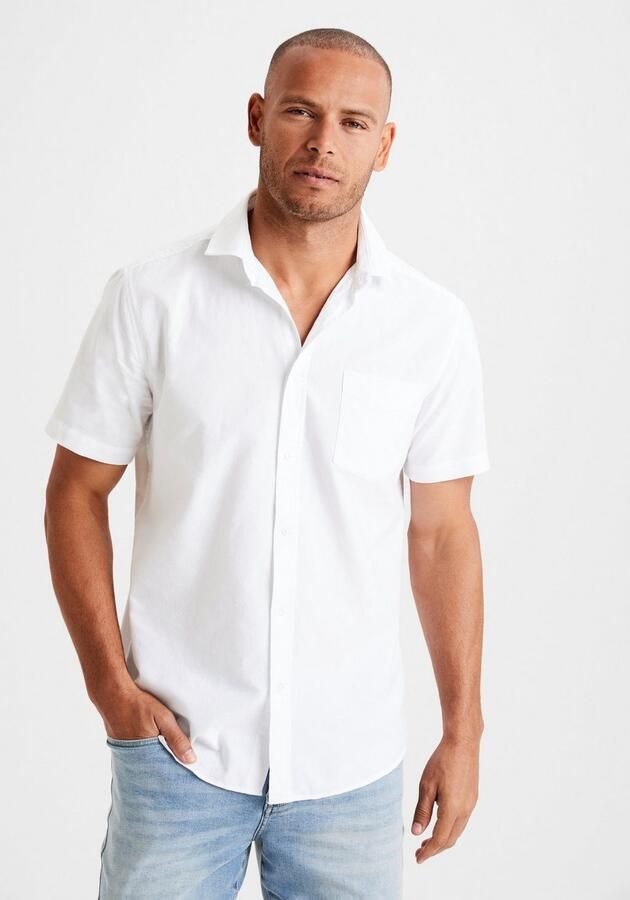 H.I.S Overhemd met korte mouwen met kent-kraag oxford-kwaliteit van 100% katoen - Foto 3