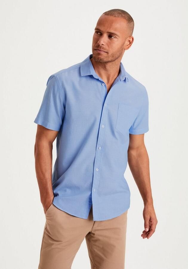 H.I.S Overhemd met korte mouwen met kent-kraag oxford-kwaliteit van 100% katoen - Foto 5