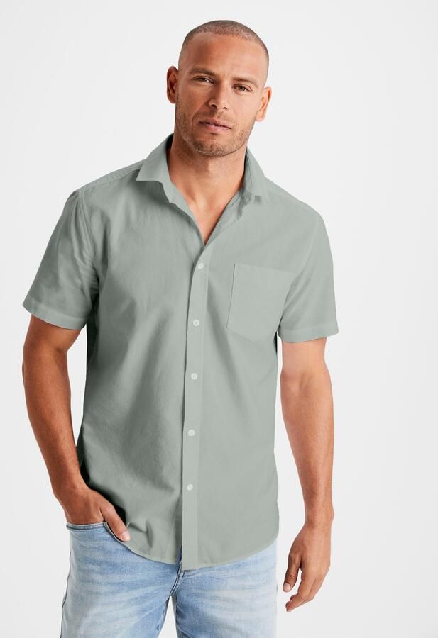 H.I.S Overhemd met korte mouwen met kent-kraag oxford-kwaliteit van 100% katoen - Foto 4