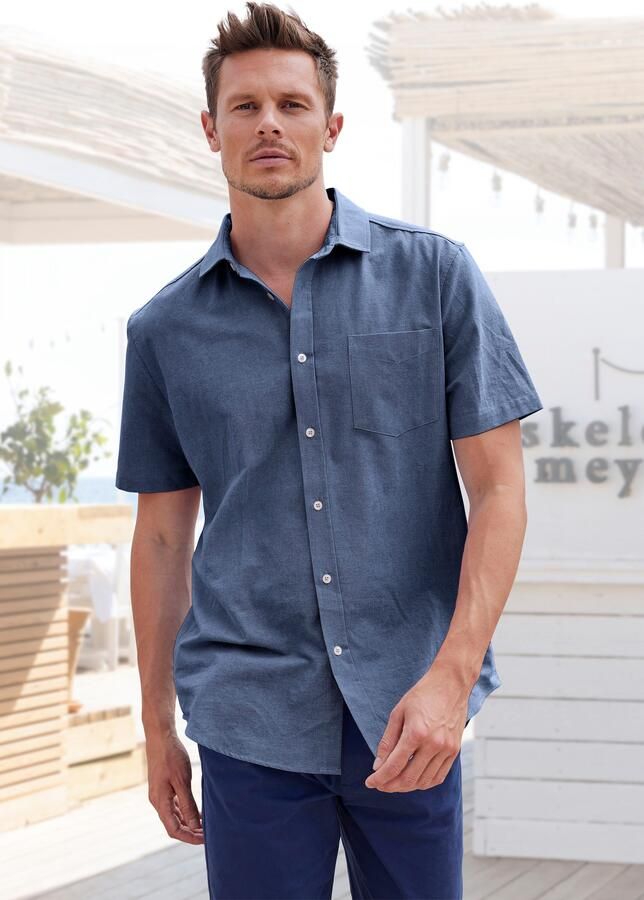 H.I.S Overhemd met korte mouwen met kent-kraag oxford-kwaliteit van 100% katoen - Foto 5