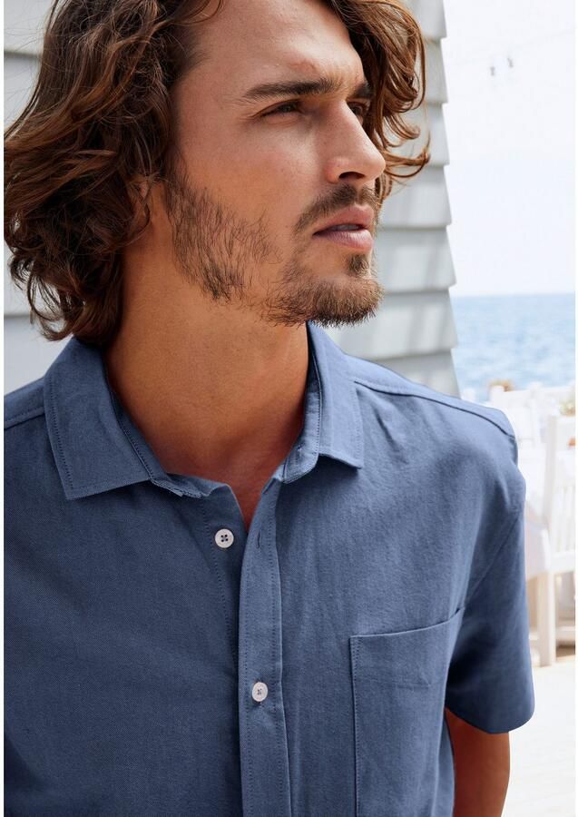 H.I.S Overhemd met korte mouwen met kent-kraag oxford-kwaliteit van 100% katoen - Foto 4