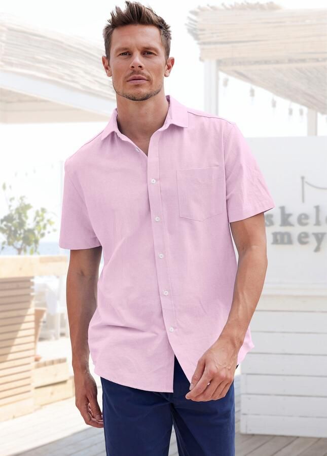 H.I.S Overhemd met korte mouwen met kent-kraag oxford-kwaliteit van 100% katoen - Foto 4