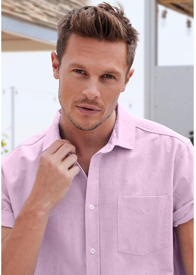 H.I.S Overhemd met korte mouwen met kent-kraag oxford-kwaliteit van 100% katoen - Foto 2