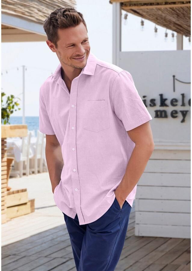 H.I.S Overhemd met korte mouwen met kent-kraag oxford-kwaliteit van 100% katoen - Foto 3