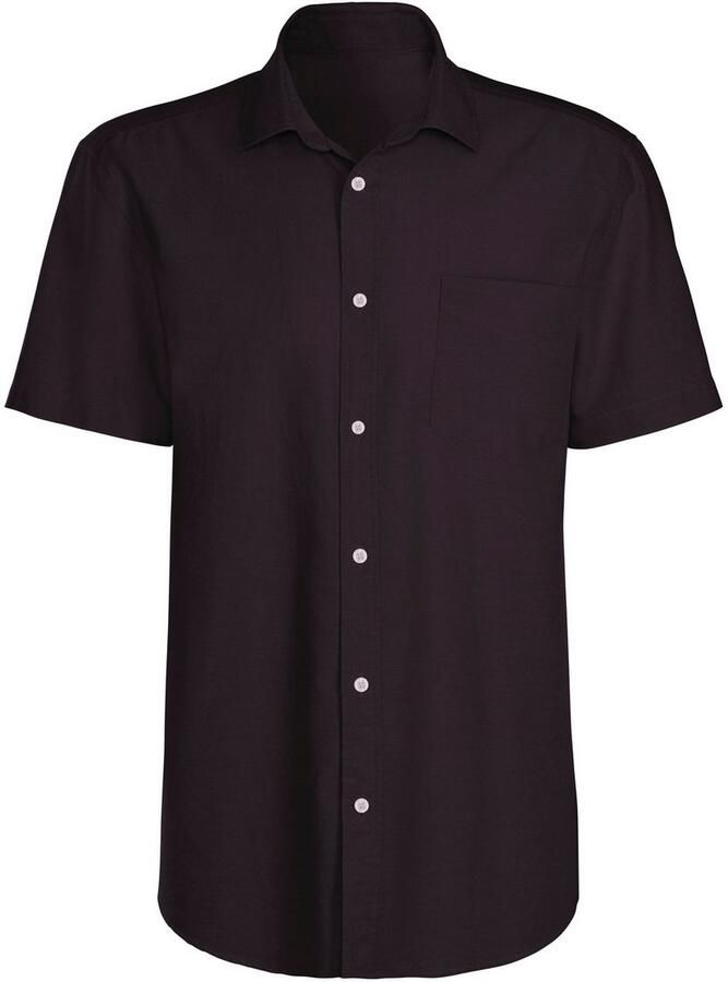 H.I.S Overhemd met korte mouwen met kent-kraag oxford-kwaliteit van 100% katoen