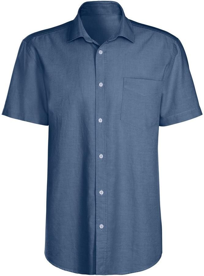 H.I.S Overhemd met korte mouwen met kent-kraag oxford-kwaliteit van 100% katoen