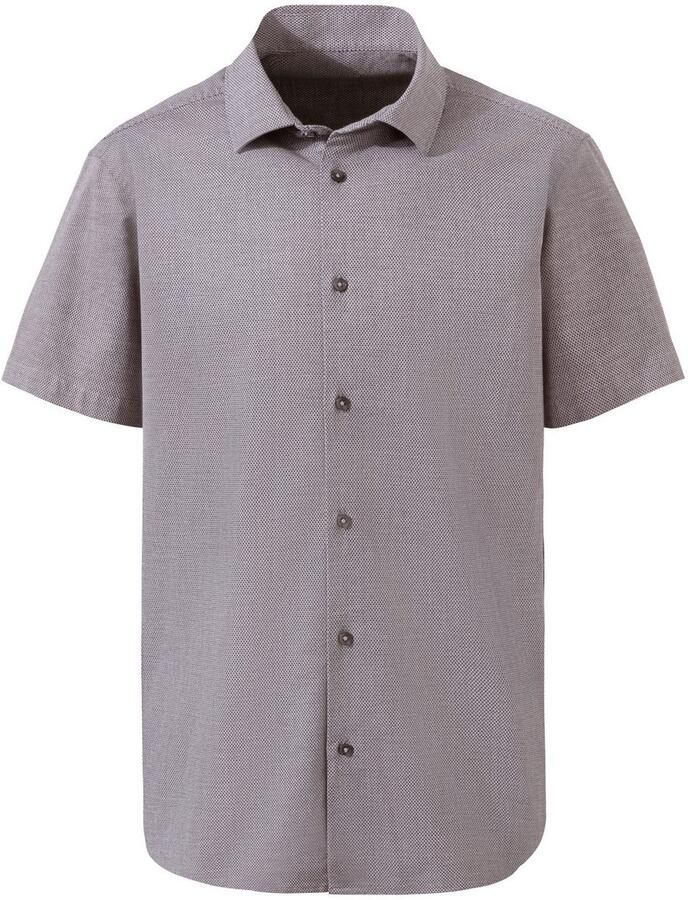 H.I.S Overhemd met korte mouwen Regular fit elastisch jacquard korte mouwen shirt