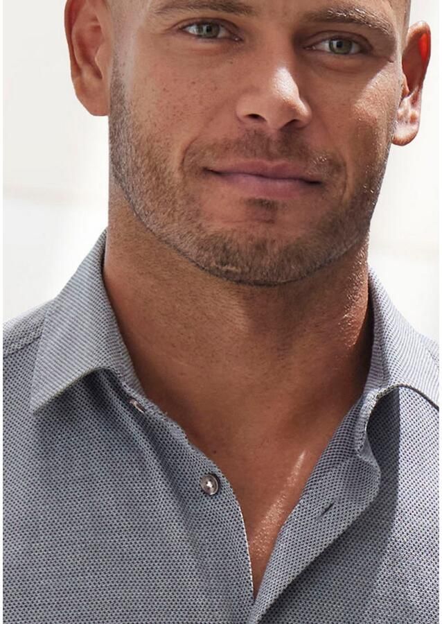 H.I.S Overhemd met korte mouwen Regular fit elastisch jacquard korte mouwen shirt - Foto 3