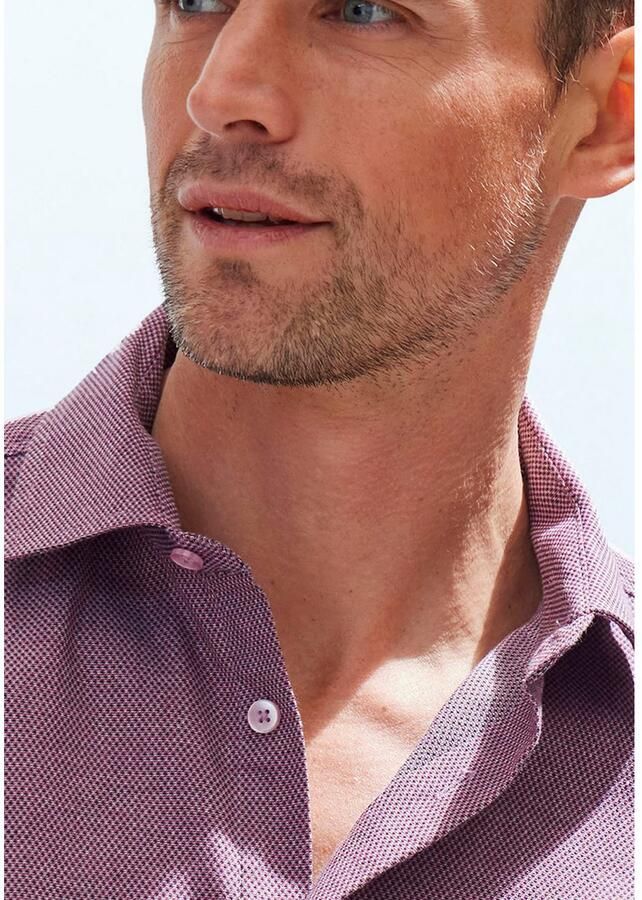 H.I.S Overhemd met korte mouwen Regular fit elastisch jacquard korte mouwen shirt - Foto 2