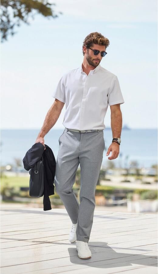 H.I.S Overhemd met korte mouwen Regular fit in hoogwaardige structuur-look - Foto 5