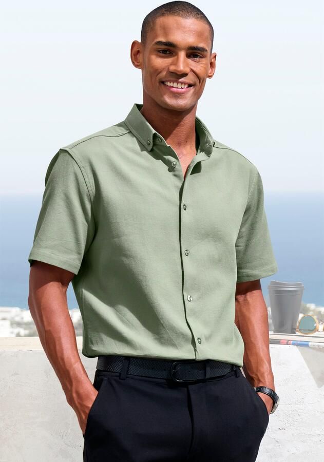 H.I.S Overhemd met korte mouwen Regular fit in hoogwaardige structuur-look - Foto 6