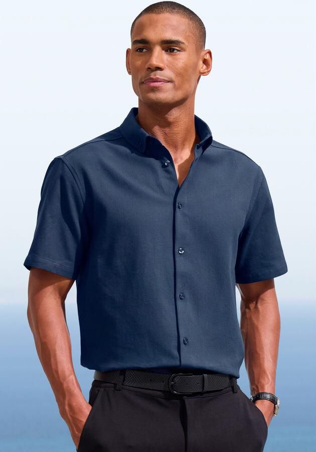 H.I.S Overhemd met korte mouwen Regular fit in hoogwaardige structuur-look - Foto 6