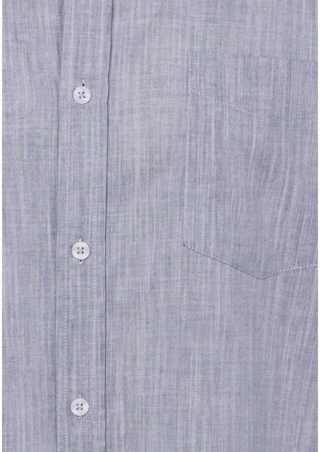 H.I.S Overhemd met korte mouwen Regular fit knoopsluiting met opstaande kraag Regular fit staande kraag shirt met borstzak 100% katoen - Foto 2