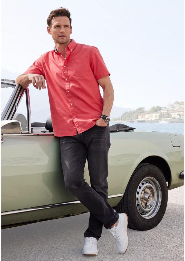 H.I.S Overhemd met korte mouwen Regular fit met button-down kraag 100% katoen - Foto 2