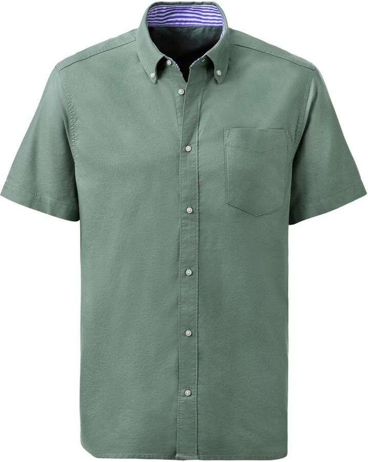H.I.S Overhemd met korte mouwen Regular fit met button-down kraag 100% katoen
