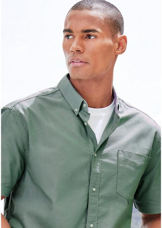 H.I.S Overhemd met korte mouwen Regular fit met button-down kraag 100% katoen - Foto 2