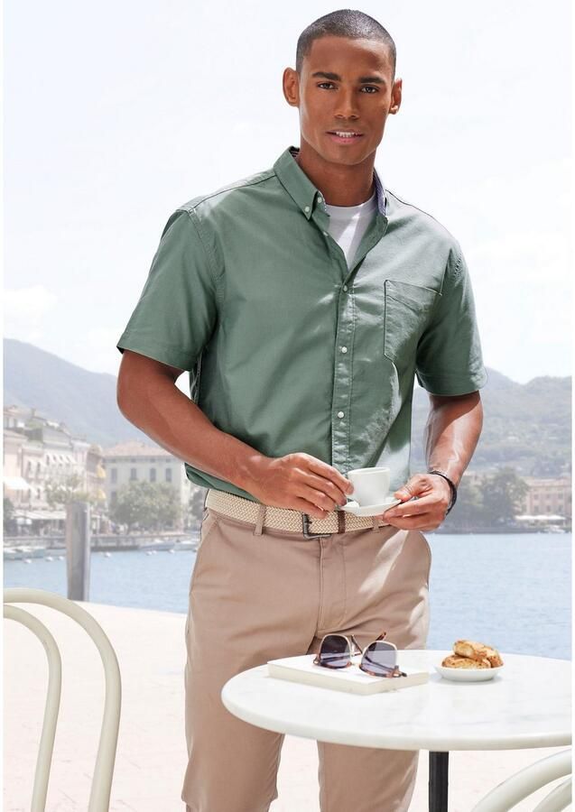 H.I.S Overhemd met korte mouwen Regular fit met button-down kraag 100% katoen - Foto 3