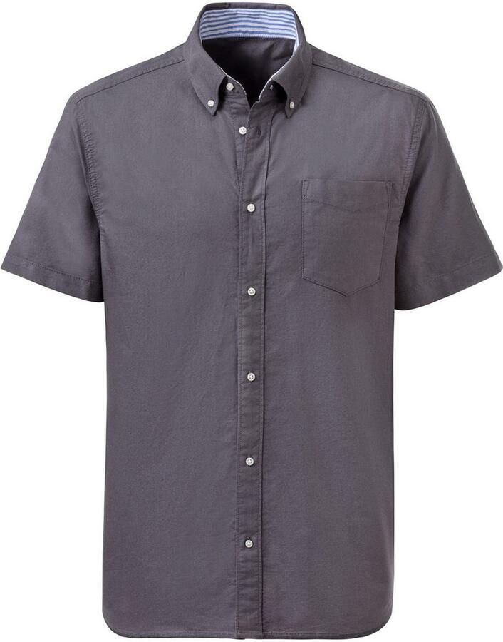 H.I.S Overhemd met korte mouwen Regular fit met button-down kraag 100% katoen