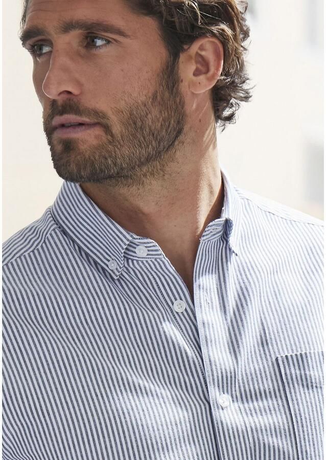 H.I.S Overhemd met korte mouwen Regular fit Oxford overhemd met korte mouwen met button-down-kraag van 100% katoen - Foto 2