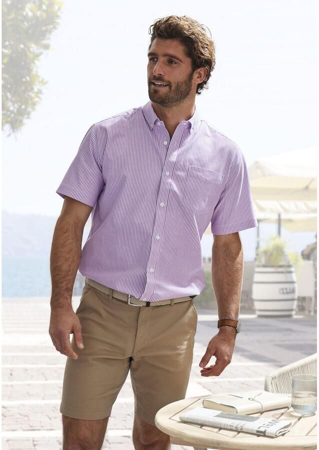 H.I.S Overhemd met korte mouwen Regular fit Oxford overhemd met korte mouwen met button-down-kraag van 100% katoen - Foto 2