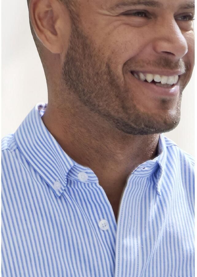 H.I.S Overhemd met korte mouwen Regular fit Oxford overhemd met korte mouwen met button-down-kraag van 100% katoen