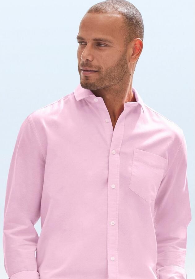 H.I.S Overhemd met lange mouwen met kent-kraag oxford-kwaliteit van 100% katoen - Foto 4