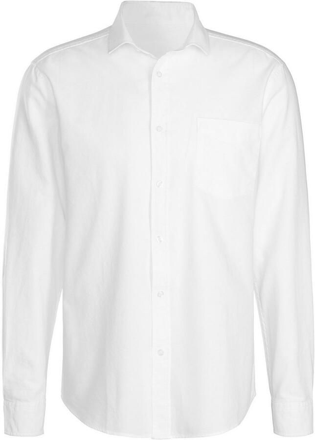 H.I.S Overhemd met lange mouwen met kent-kraag oxford-kwaliteit van 100% katoen