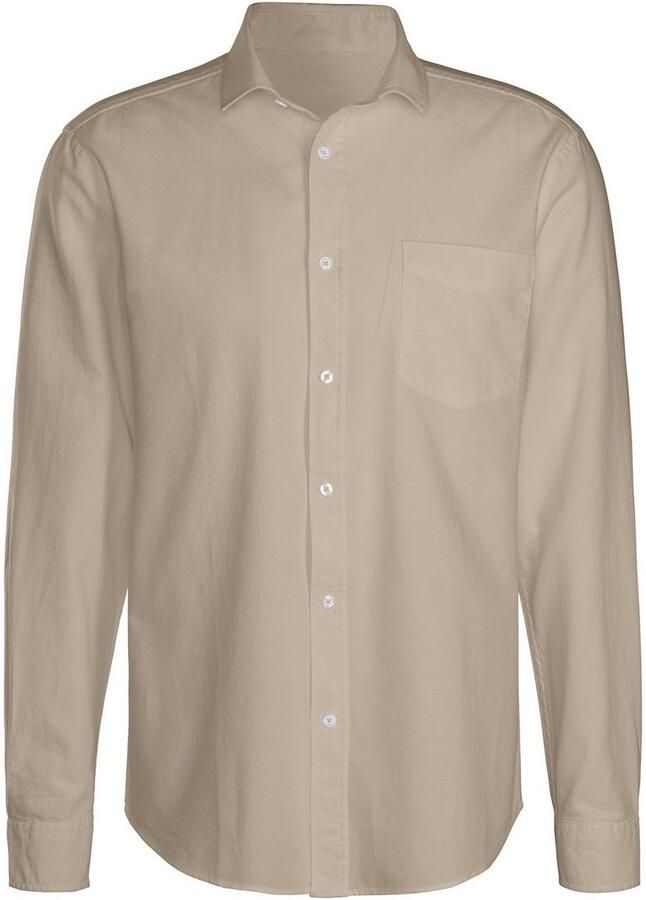 H.I.S Overhemd met lange mouwen met kent-kraag oxford-kwaliteit van 100% katoen