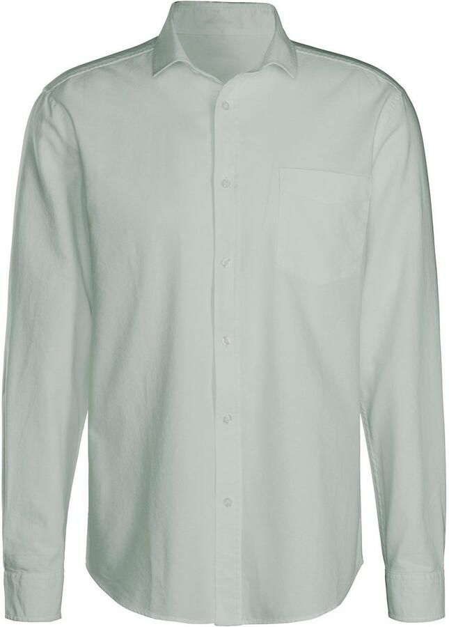 H.I.S Overhemd met lange mouwen met kent-kraag oxford-kwaliteit van 100% katoen