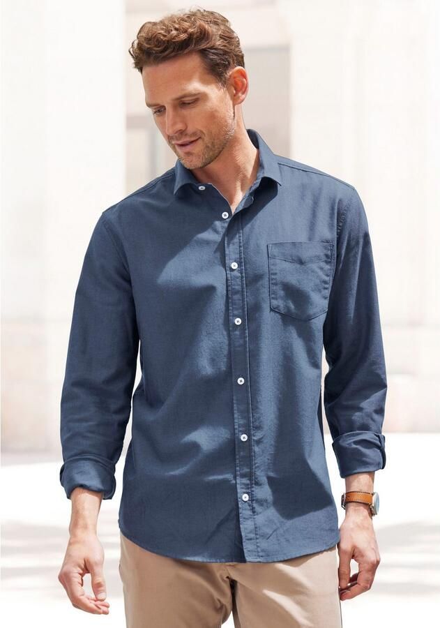H.I.S Overhemd met lange mouwen met kent-kraag oxford-kwaliteit van 100% katoen - Foto 3