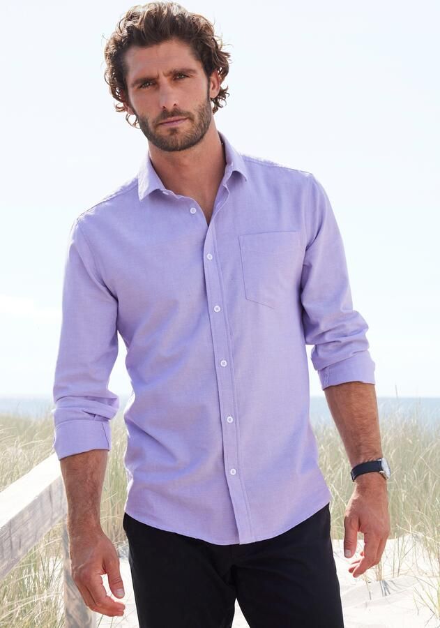 H.I.S Overhemd met lange mouwen met kent-kraag oxford-kwaliteit van 100% katoen - Foto 5