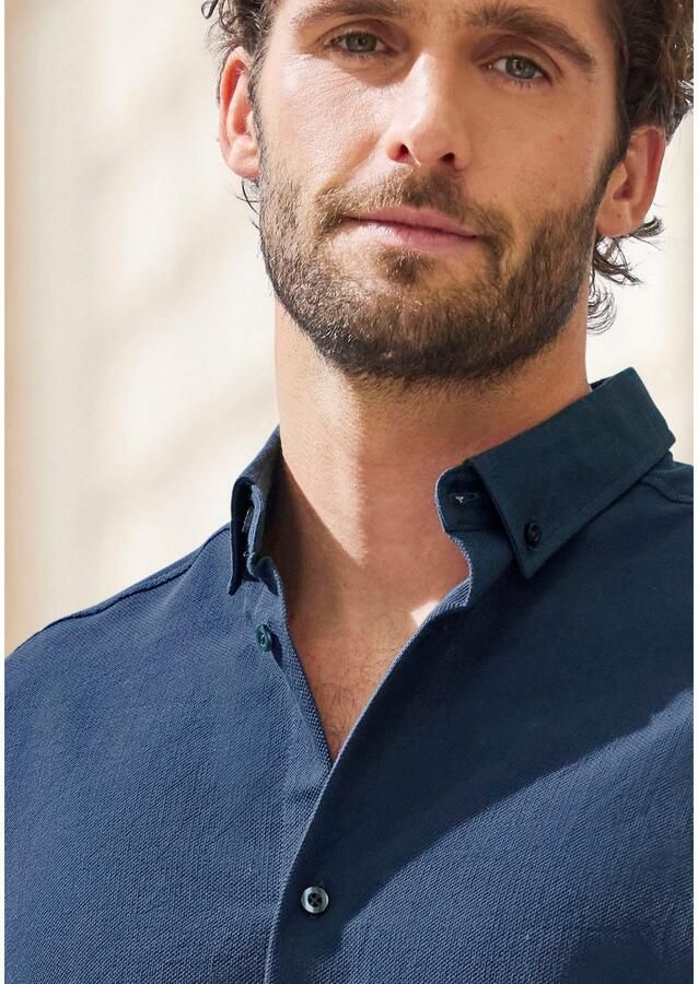 H.I.S Overhemd met lange mouwen Regular fit in hoogwaardige structuur-look - Foto 3