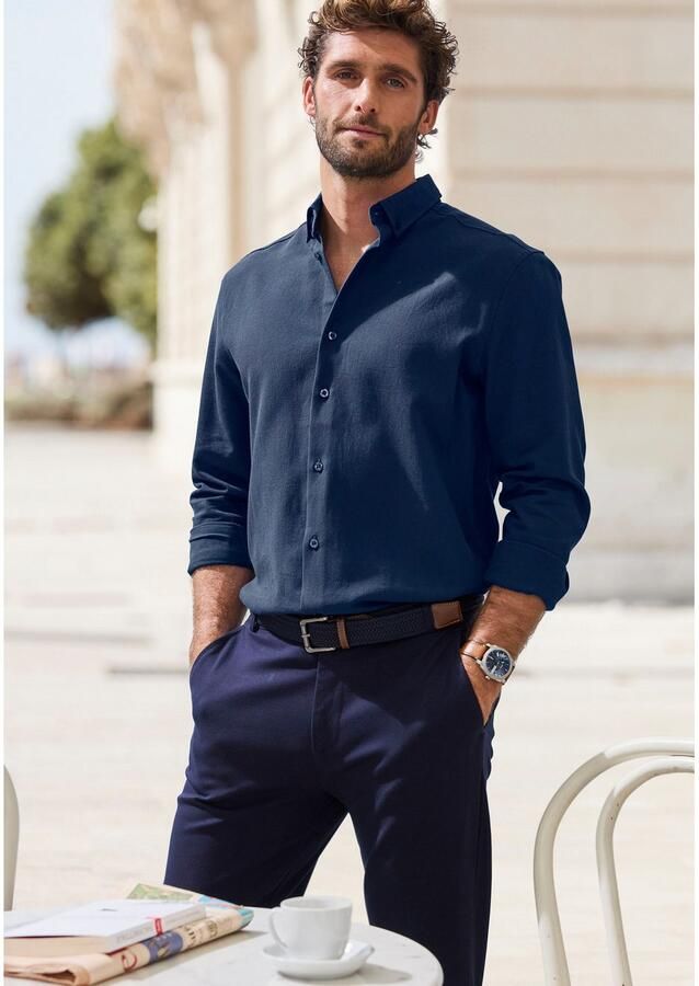 H.I.S Overhemd met lange mouwen Regular fit in hoogwaardige structuur-look - Foto 4