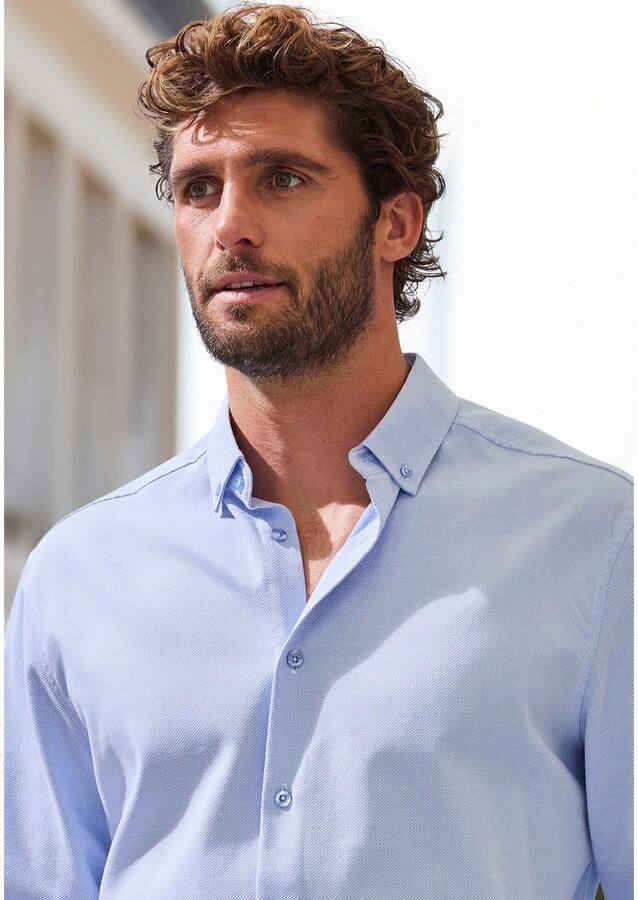 H.I.S Overhemd met lange mouwen Regular fit in hoogwaardige structuur-look - Foto 3