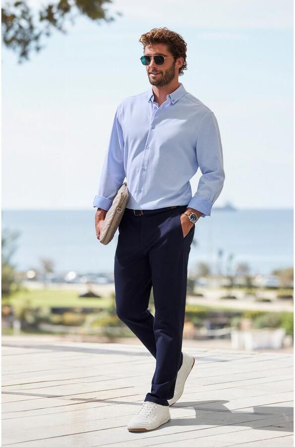 H.I.S Overhemd met lange mouwen Regular fit in hoogwaardige structuur-look - Foto 4