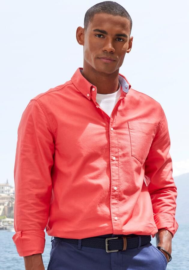 H.I.S Overhemd met lange mouwen Regular fit met button-down kraag 100% katoen - Foto 6