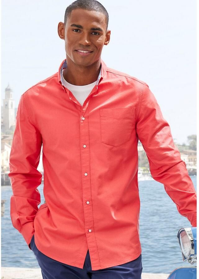 H.I.S Overhemd met lange mouwen Regular fit met button-down kraag 100% katoen - Foto 3