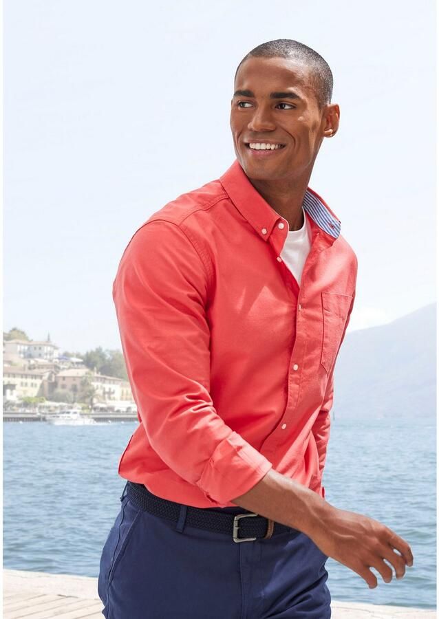 H.I.S Overhemd met lange mouwen Regular fit met button-down kraag 100% katoen - Foto 5