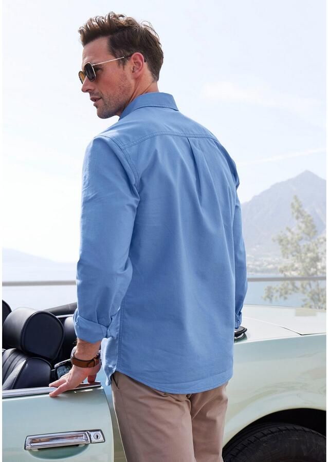 H.I.S Overhemd met lange mouwen Regular fit met button-down kraag 100% katoen - Foto 4