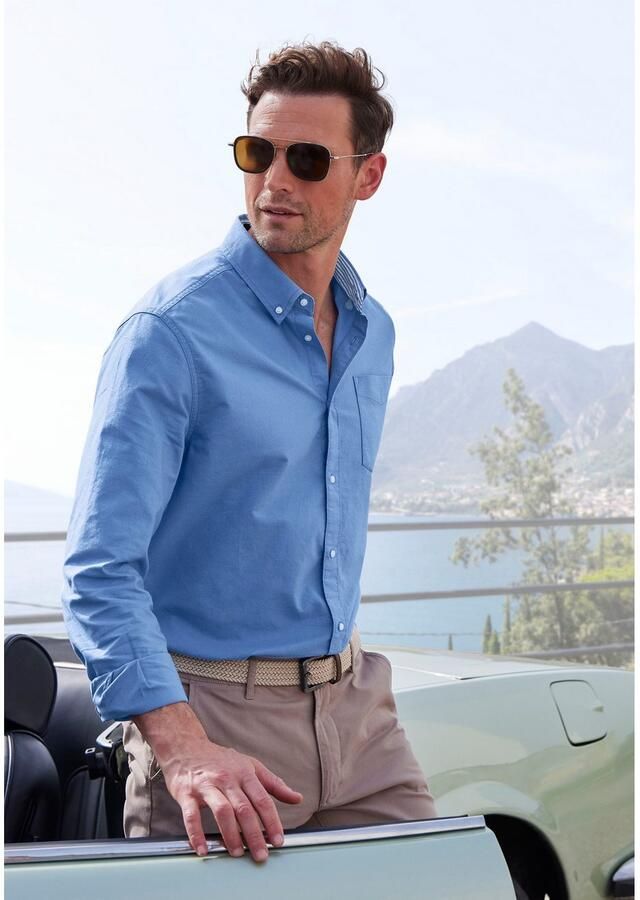 H.I.S Overhemd met lange mouwen Regular fit met button-down kraag 100% katoen - Foto 3